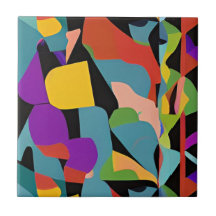 Farbenfrohe, moderne abstrakte Kunstkunst, blaues
