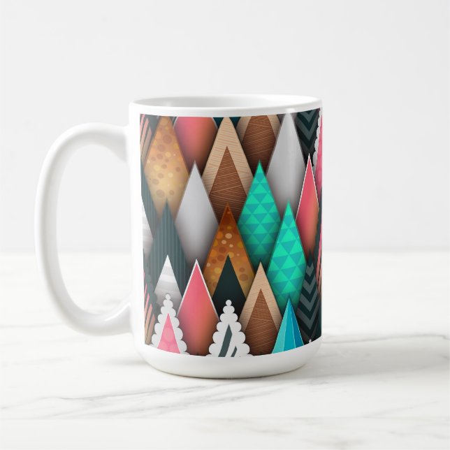 Farbenfrohe moderne Abstrakte südwestliche Kaffeetasse (Links)