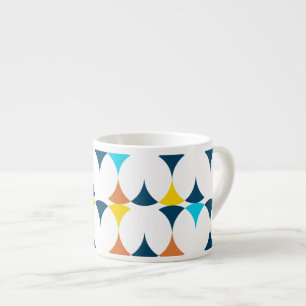 Farbenfrohe, moderne, coole, trendige geometrische espressotasse