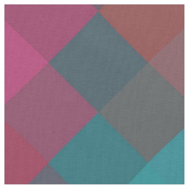 Farbenfrohe moderne Geometrie Diamantmuster #2 Stoff (Nahaufnahme)