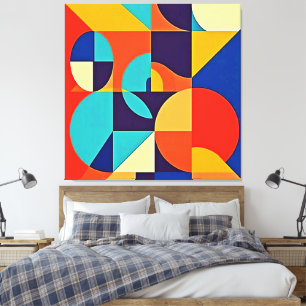 Farbenfrohe moderne Geometrie Leinwanddruck