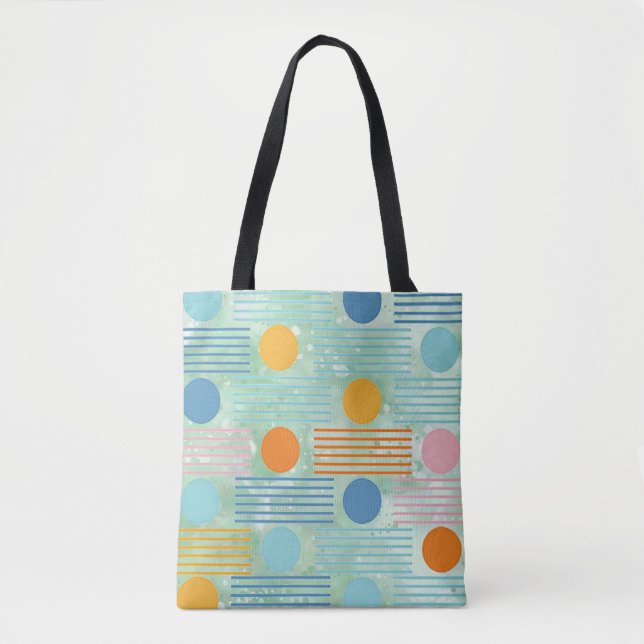 "Farbenfrohe moderne Geometrie" Tote Bag Tasche (Vorderseite)