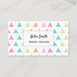 Farbenfrohe, moderne geometrische Gesellschaft Visitenkarte