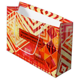 Farbenfrohe moderne geometrische Gestaltung Große Geschenktüte