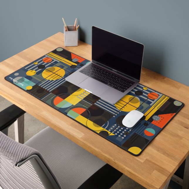 Farbenfrohe moderne geometrische Kunst Schreibtischunterlage (Büro 2)