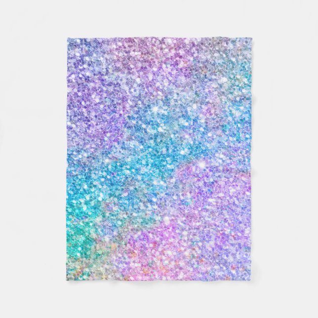 Farbenfrohe moderne Glitzer-Textur Fleecedecke (Vorderseite)