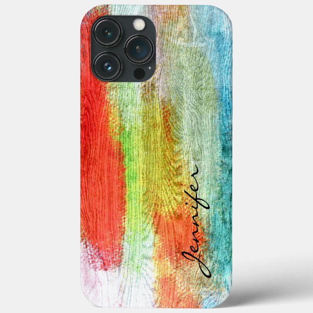Farbenfrohe, moderne Holzkörbe Case-Mate iPhone Hülle (Rückseite)