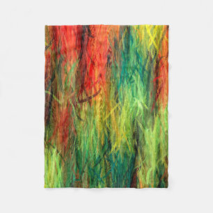 Farbenfrohe, moderne Holzkörner - Hintergrund #3 Fleecedecke