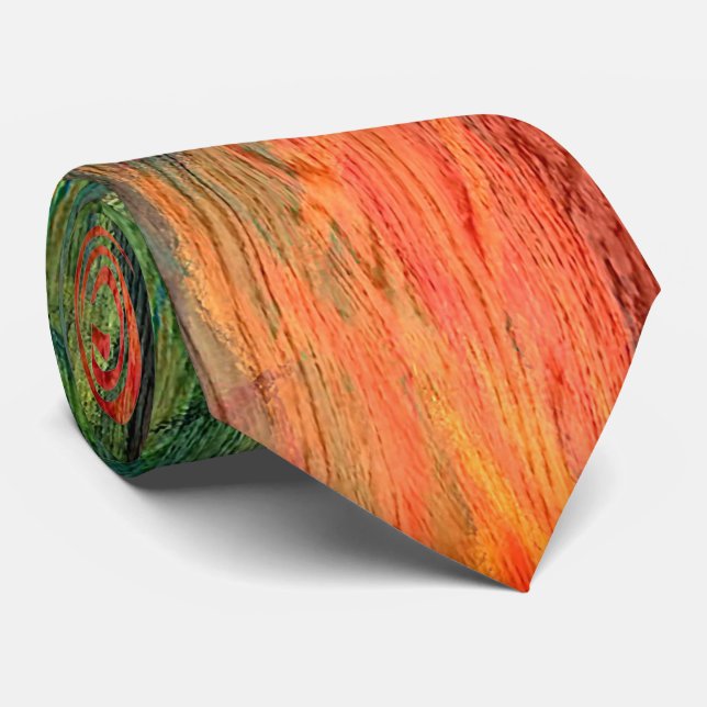 Farbenfrohe, moderne Holzkörnerkleidung #4 Krawatte (Gerollt)