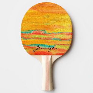 Farbenfrohe, moderne Holzkörnerkleidung Tischtennis Schläger