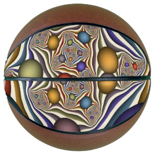 Farbenfrohe moderne Kunst des Abstrakten Fraktals Basketball