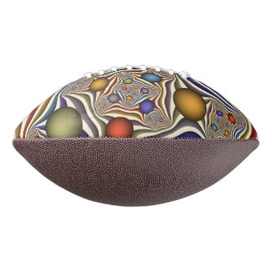 Farbenfrohe moderne Kunst des Abstrakten Fraktals Football