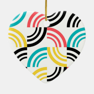 Farbenfrohe, moderne, lustige, fröhliche geometris keramik ornament