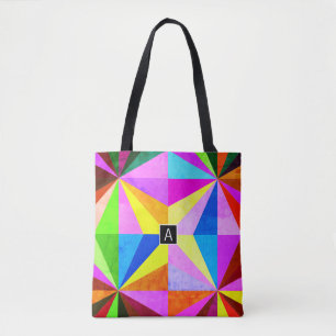 Farbenfrohe moderne mehrfarbige geometrische Geome Tasche