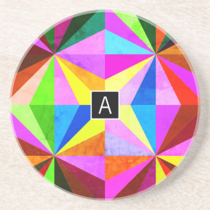 Farbenfrohe moderne mehrfarbige geometrische Geome Untersetzer