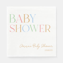 Farbenfrohe moderne Minimal Minimalistische Babydu Serviette