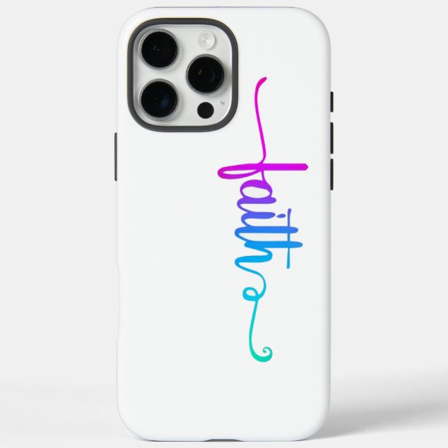 Farbenfrohe moderne Minimalistische Faith iPhone 16 Pro Max Hülle (Rückseite)
