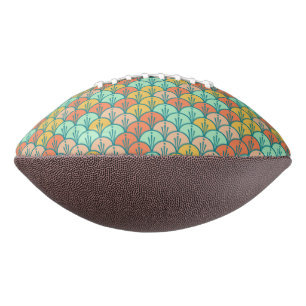 Farbenfrohe moderne moderne geometrische Fischskal Football