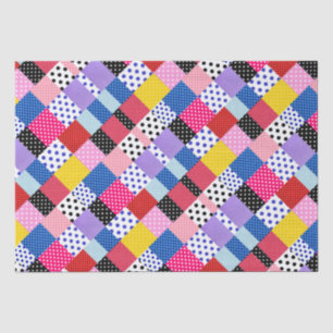 Farbenfrohe moderne Mosaik-Dots-Muster Seidenpapier