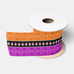 Farbenfrohe moderne Mud Cloud Design Satin Ribbon Satinband