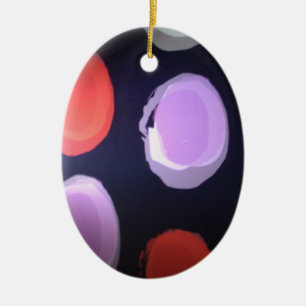 Farbenfrohe moderne Muster Polka Dot Art Printing Keramik Ornament