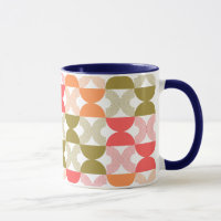 Farbenfrohe, moderne Retro-Muster der 1950er Jahre