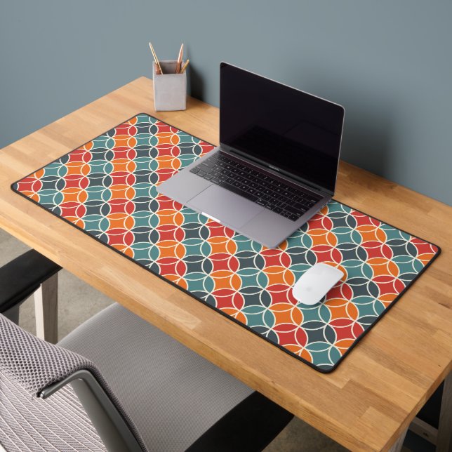 Farbenfrohe moderne Stilelemente aus dem Mittelalt Schreibtischunterlage (Büro 2)