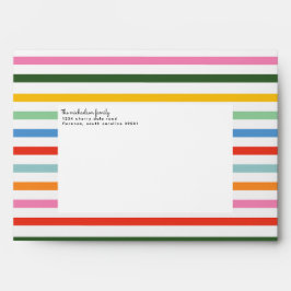 Farbenfrohe moderne Stripe Fun Mail Umschlag