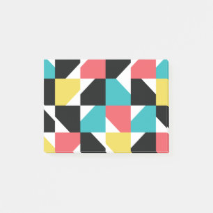 Farbenfrohe, moderne, trendige, lustige geometrisc post-it klebezettel