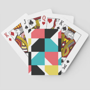 Farbenfrohe, moderne, trendige, lustige geometrisc spielkarten