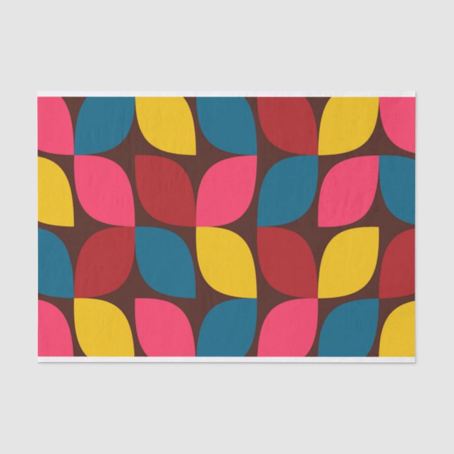 Farbenfrohe, moderne, trendige, urbane Blume Seidenpapier (Vorderseite)
