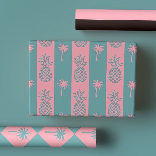 Farbenfrohe, moderne, tropische Palme Geschenkpapier Set (Von Creator hochgeladen)