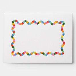 Farbenfrohe, moderne Wavy Frame Fun Urlaub