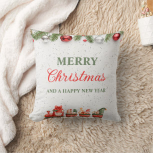 Farbenfrohe moderne Weihnachtswürfelkissen (16") Kissen