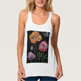 Farbenfrohe Mohnblumen Kunst, Dichtung und Musik Tank Top