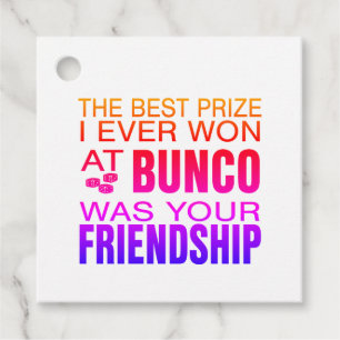 Farbenfrohe Mondern Dice Bunco Geschenkanhänger