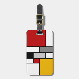 Farbenfrohe Mondrian-Inspiration Gepäckanhänger