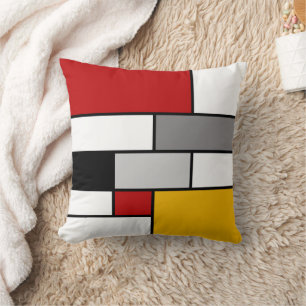 Farbenfrohe Mondrian-Inspiration Kissen