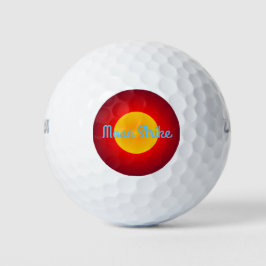 Farbenfrohe Mondschlange Textgestaltung > Golfbäll Golfball