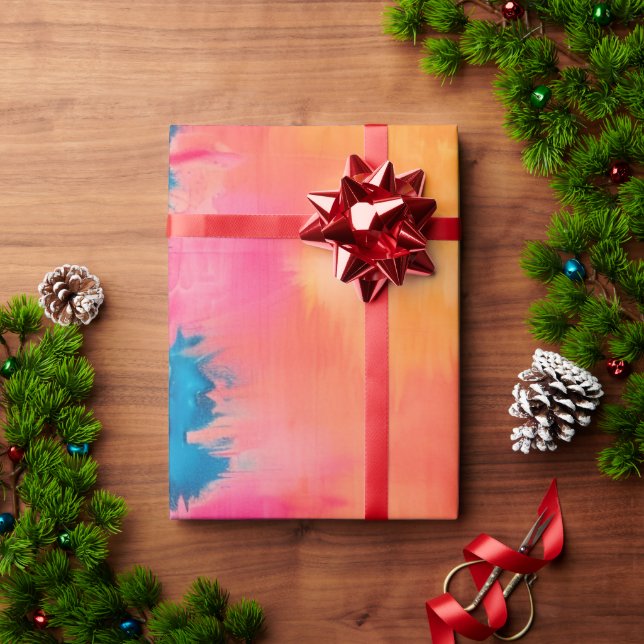 Farbenfrohe Monogram-Geschenke Saisonaler Geburtst Geschenkpapier (Feiertagsgeschenk)