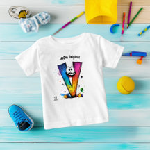 Farbenfrohe Monogram V - Spaß und benutzerdefinier