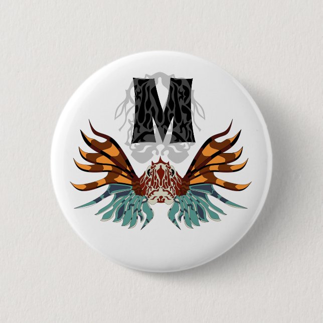 Farbenfrohe Monographie Button (Vorderseite)