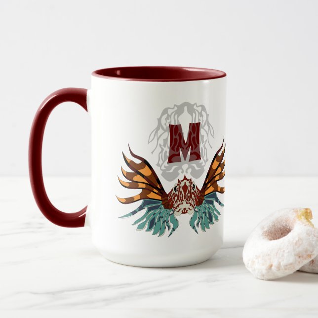 Farbenfrohe Monographie Tasse (Mit Donut)
