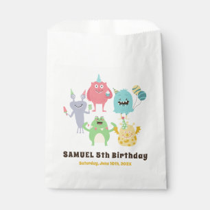 Farbenfrohe Monster Thema Kindergeburtstag Party Geschenktütchen