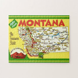 Farbenfrohe Montana Karte 11x14