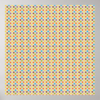 Farbenfrohe Morrocan Tiles Pattern Poster