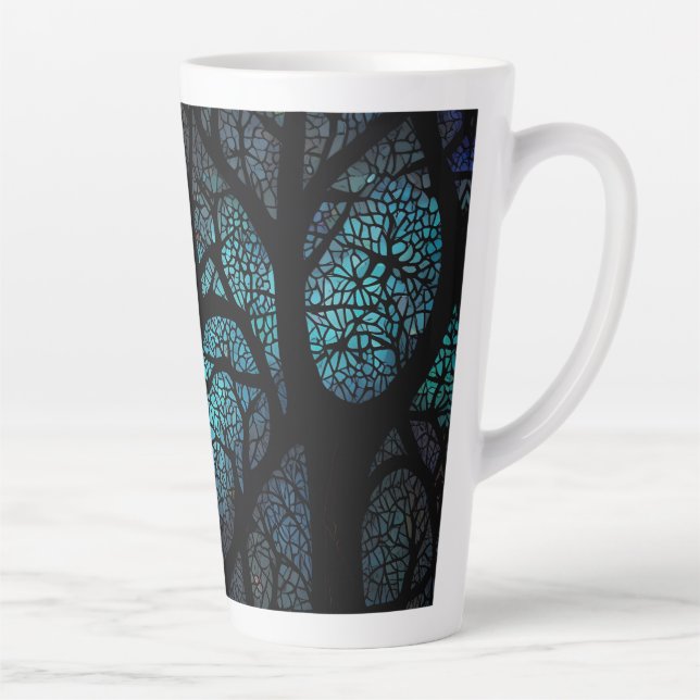 Farbenfrohe Mosaik gestanzter Glasbaum-Effekt Milchtasse (Rechts)