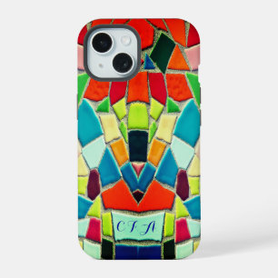 farbenfrohe Mosaik iPhone 15 Hülle