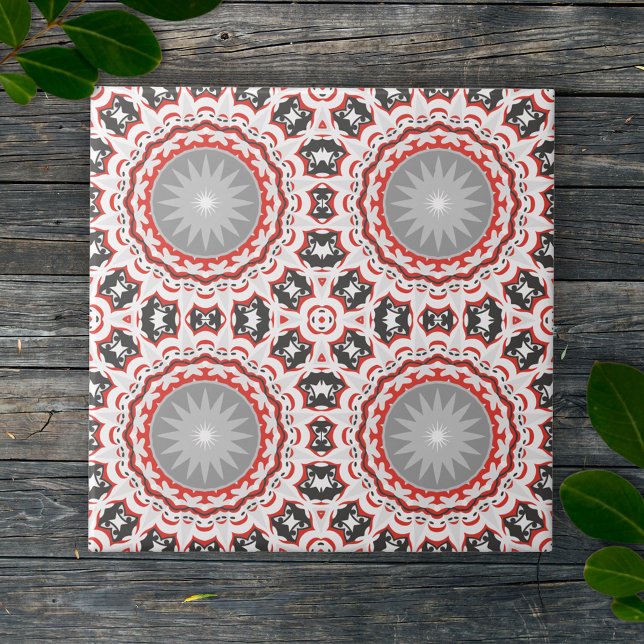 Farbenfrohe Mosaik Kaleidoskop Boho Chic Muster Fliese (Von Creator hochgeladen)