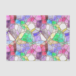 Farbenfrohe Mosaikglasdekoupage Seidenpapier